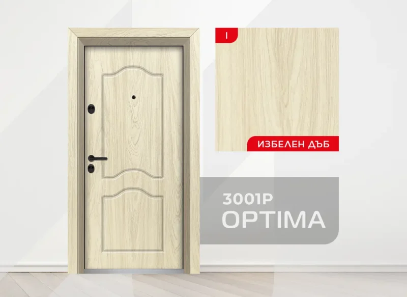 Входна врата Unison Optima - модел 3001p, Избелен дъб