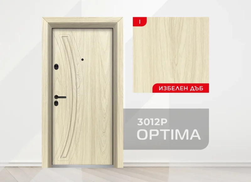 Входна врата Unison Optima - модел 3012p, цвят Избелен дъб