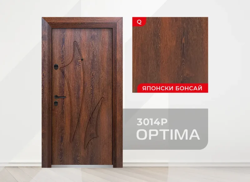 Входна врата Unison Optima - модел 3014p, цвят Японски бонсай