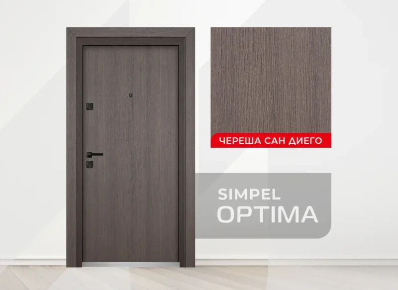 Входна врата Optima Simpel - Череша сан Диего