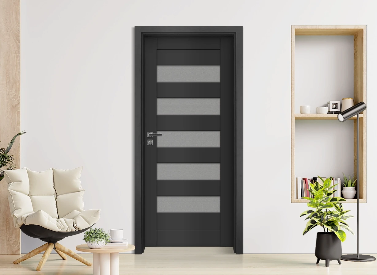 Интериорна врата Aaven Glas Антрацит Мат