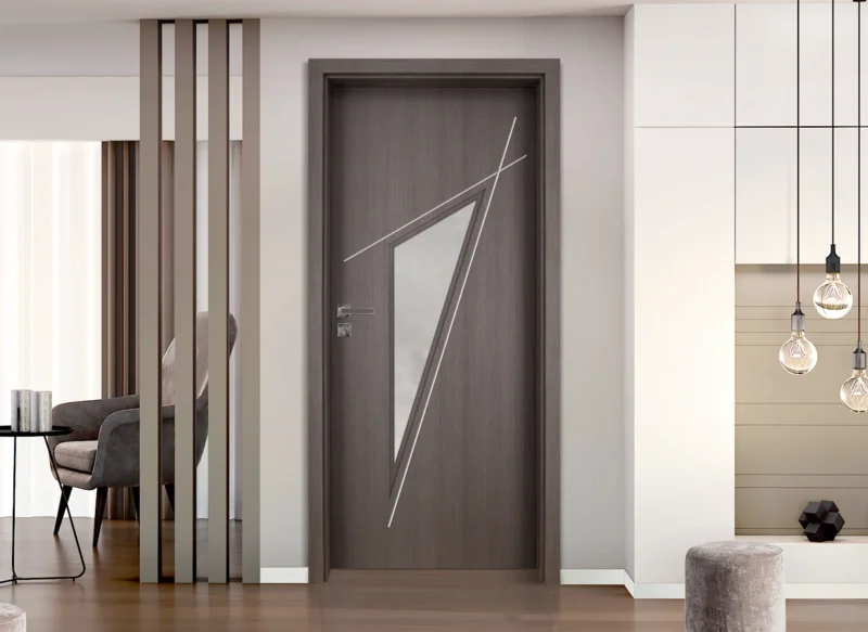 Интериорна врата Gradde Kristall 4-2 Glas Череша сан Диего