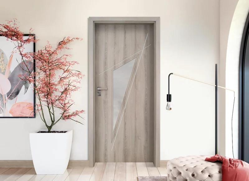 Интериорна врата Gradde Kristall 4-2 Glas Ясен Вералинга