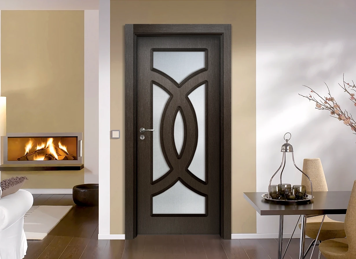 Интериорна врата Sil lux 3008, цвят Златен Кестен