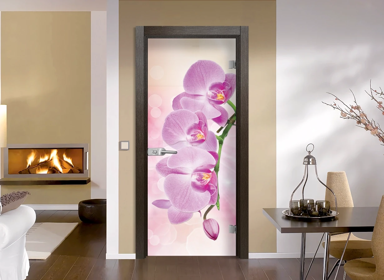 Стъклена Врата Sillux Print G 13-3 Pink Златен кестен