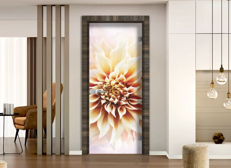 Стъклена врата Sillux Print G 13-5 Райски Орех