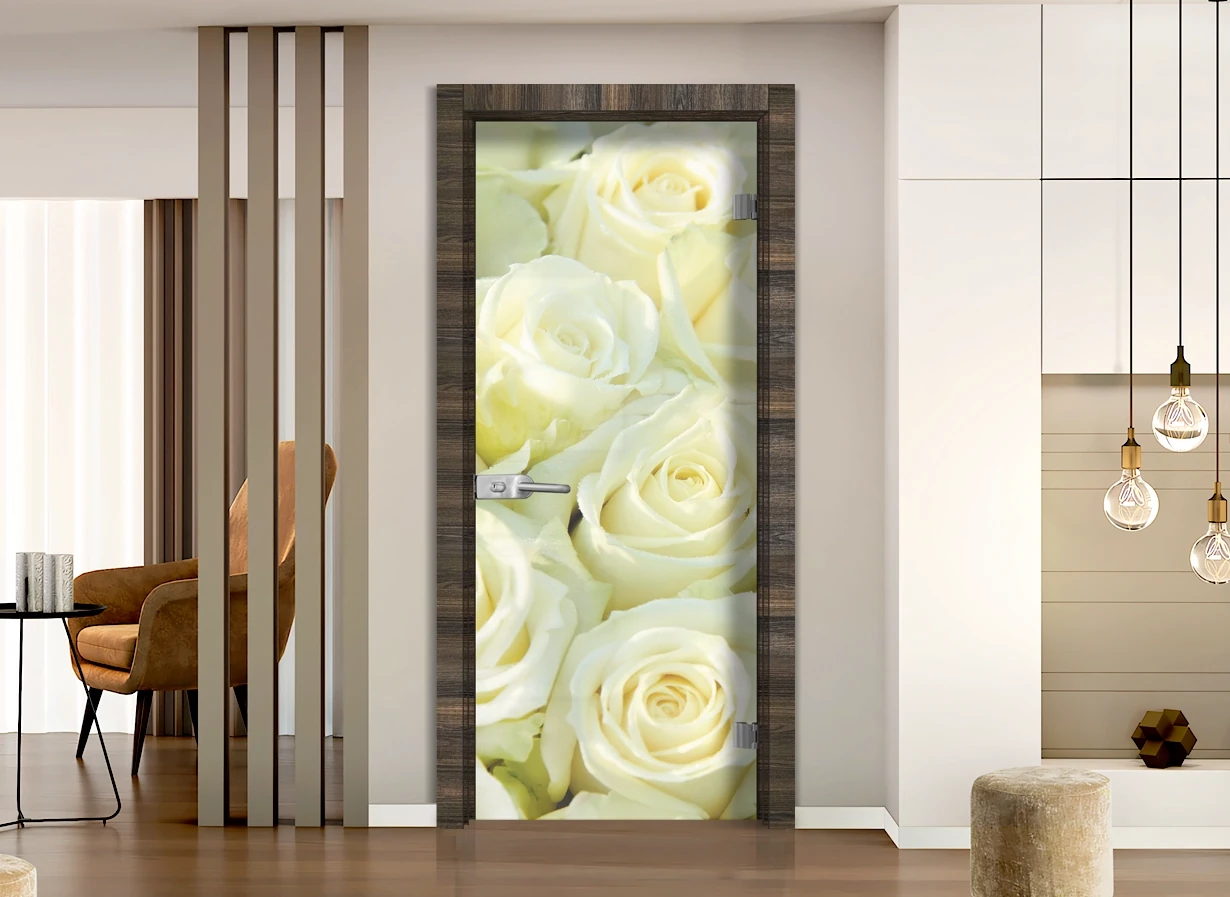 Стъклена врата Sillux Print G 13-6 Райски орех
