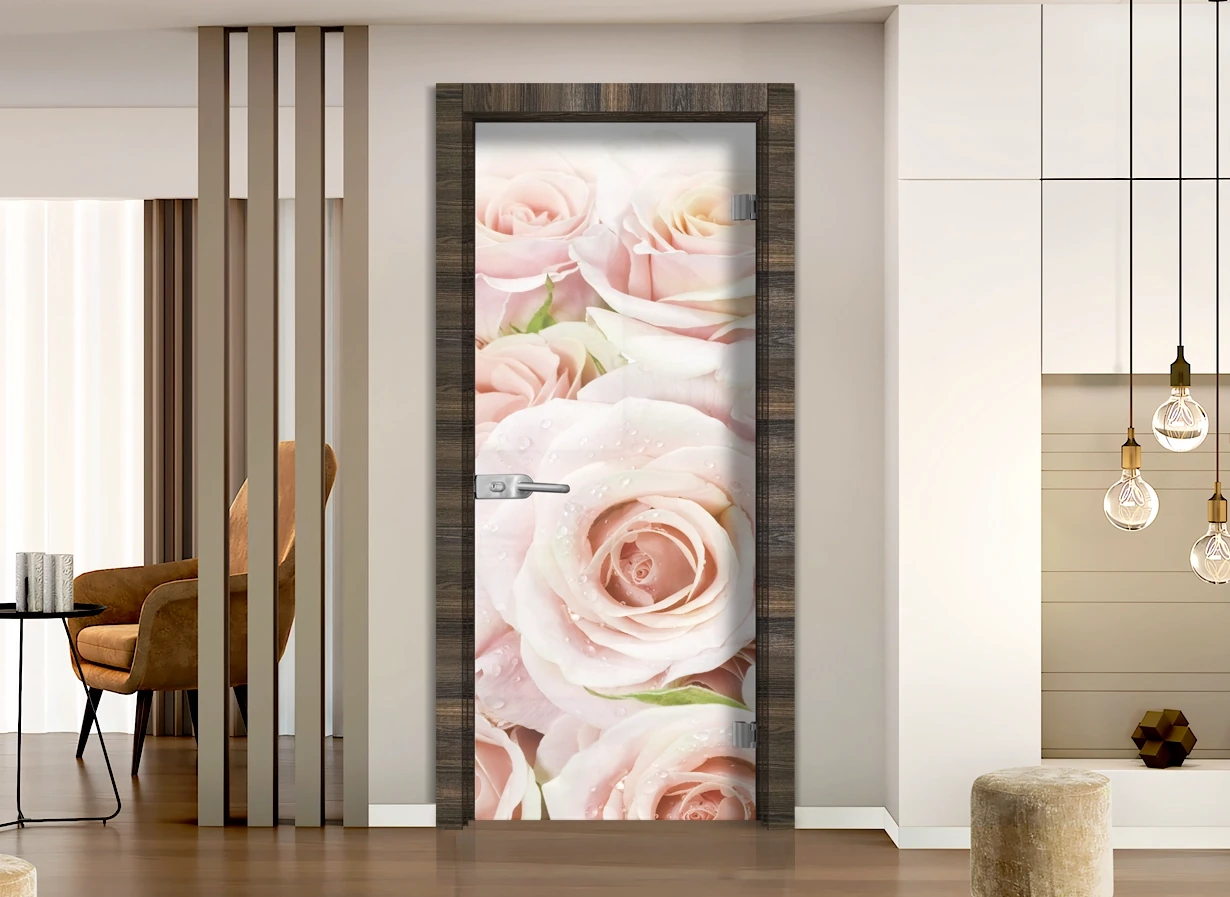 Стъклена врата Sillux Print G 13-7 Райски орех