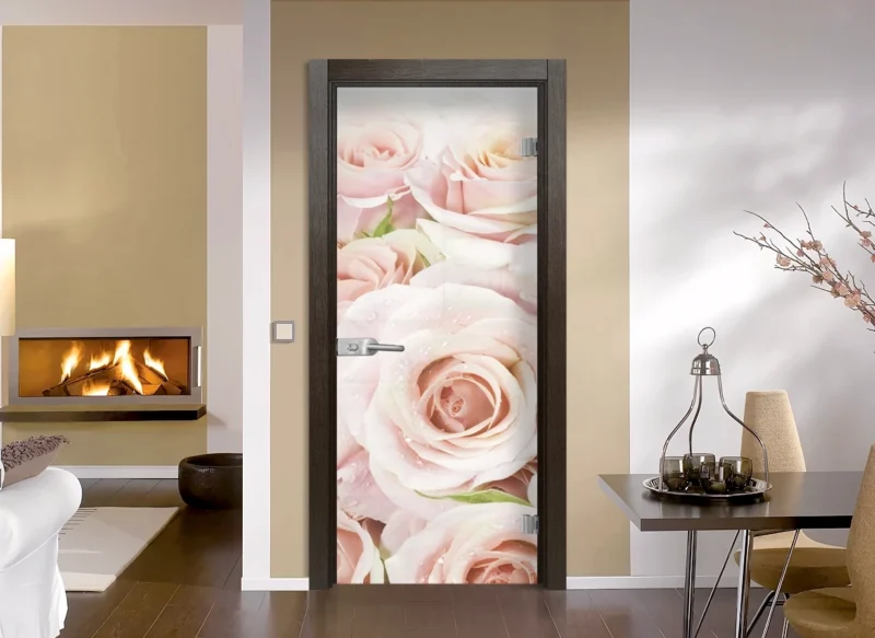 Стъклена врата Sillux Print G 13-7 Златен кестен